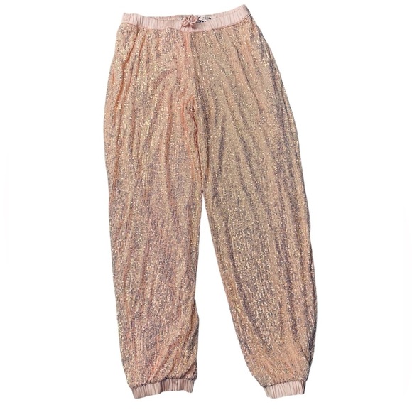 Victoria’s Secret Pink Sequin Lounge Jogger Pants NWT Womens Medium - Picture 8 of 8